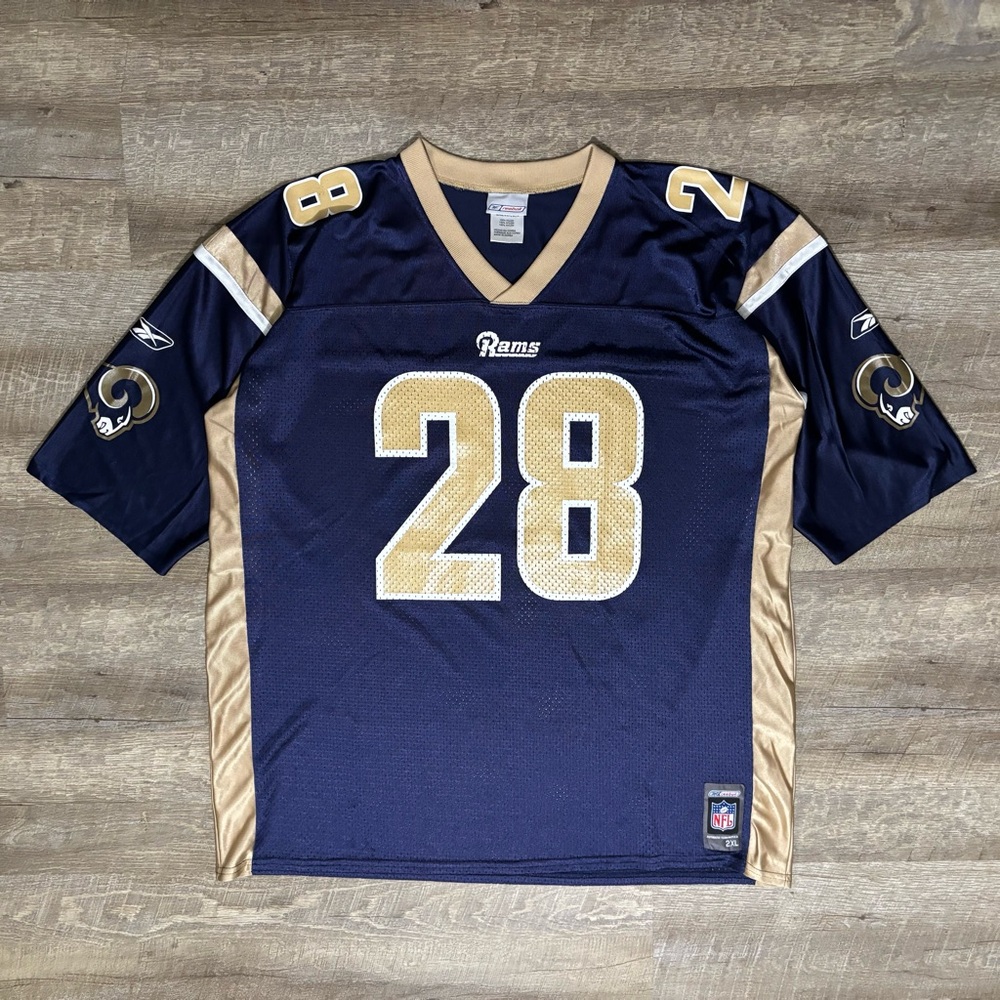 Vintage Marshall Faulk St. Louis Rams Jersey Reebok Men’s Size XXL Y2K 90's